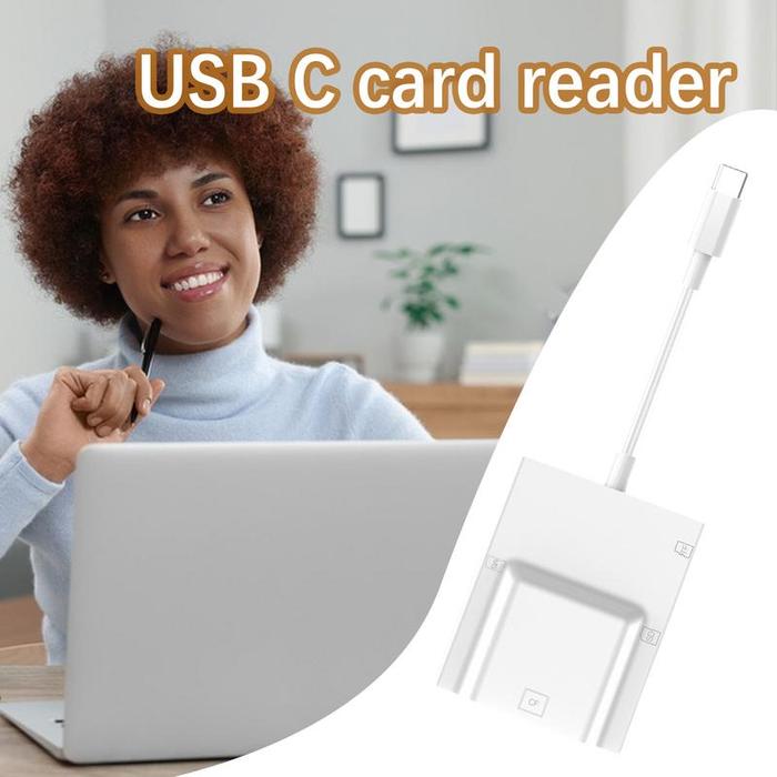 4-in-1 Memory Card Reader Adapter For Phone Computer Camera USB C Card Reader Data Converter High Sp