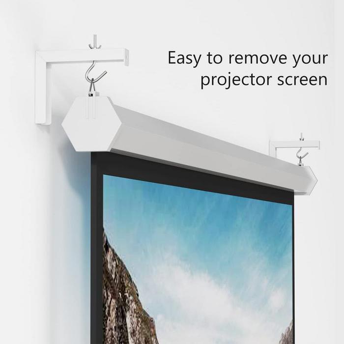 Wall Projector Screen Mount Adjustable Wall L-Shaped Brackets White Projector Accessories Movies Pro