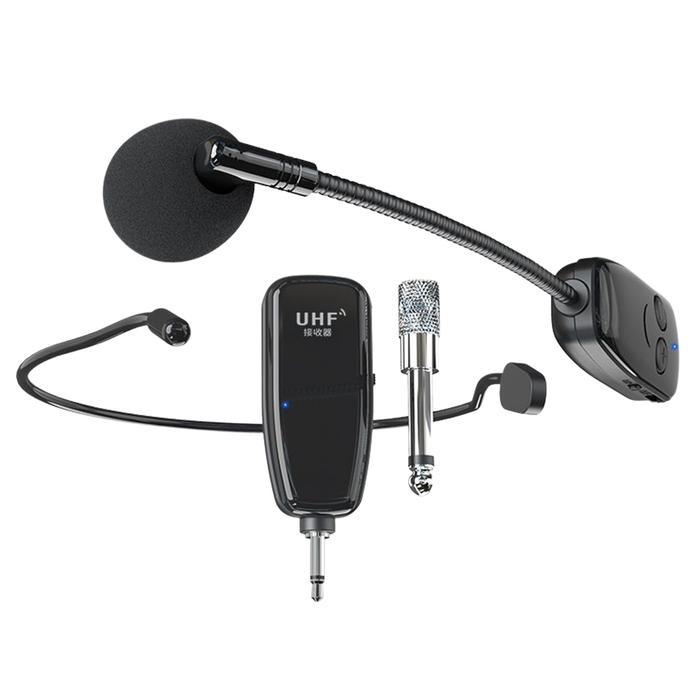 Wireless Microphone Headset UHF Wireless Headset Mic Speakers Rechargeable UHF Wireless Mic Headset