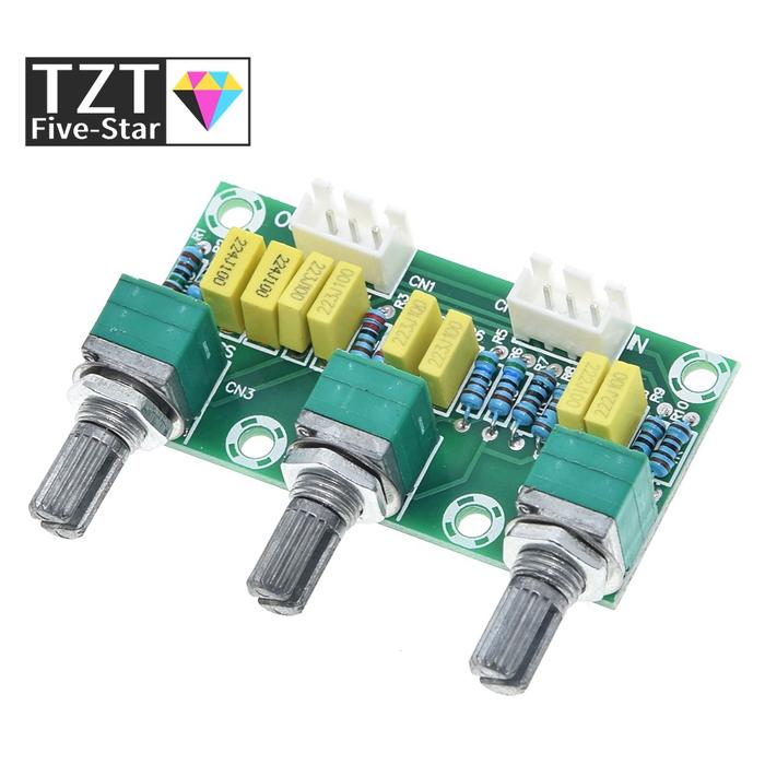 TZT XH-M802 Amplifier Board High and Low Voltage Mixer Tone Board Volume Control Subwoofer PCB Adjus