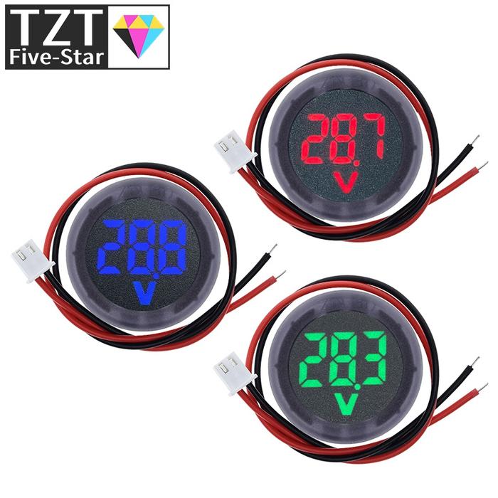 DC5-100V Digital Voltmeter LED Digital Display Circular Voltmeter Car Voltage Current Meter Volt Det