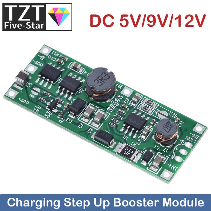 DC 5V 9V 12V Charging Step Up Booster Module for 18650 Lithium Battery UPS Voltage Converter Protect