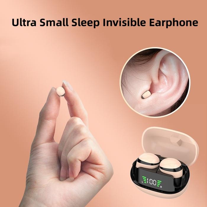 Wireless Bluetooth Headset Mini Ultra Small Sleep Invisible Stereo Sound Noise Reduction Earphone Ga