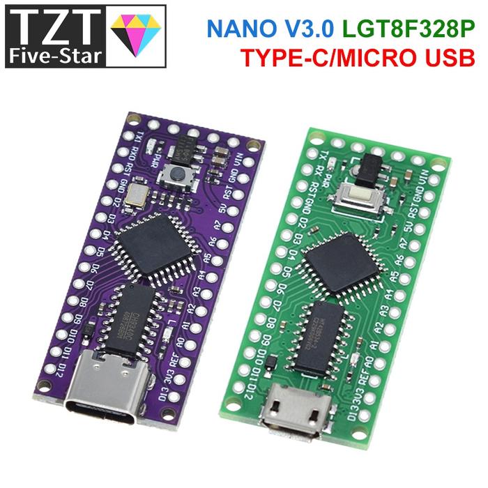 LGT8F328P-LQFP32 MiniEVB TYPE-C MICRO USB Compatible With ATMEGA328 Nano V3.0 LGT8F328P CH9340C / HT
