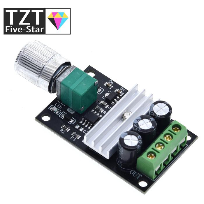 TZT  DC 6V 12V 24V 28VDC 3A 80W PWM Motor Speed Controller Regulator Adjustable  3A Motor Speed Cont