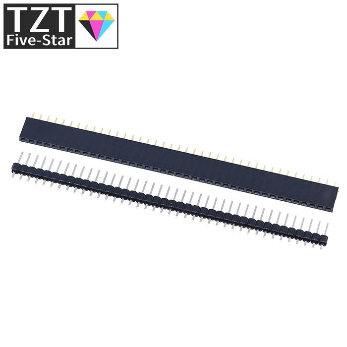 20pcs 10 pairs 40 Pin 1x40 Single Row Male and Female 2.54 Breakable Pin Header PCB JST Connector St