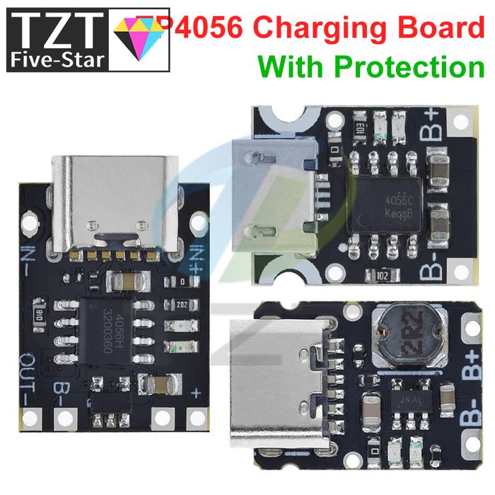Type-C USB TP4056 1A Lithium Battery Charging Protection Board Module Polymer Battery With Temperatu