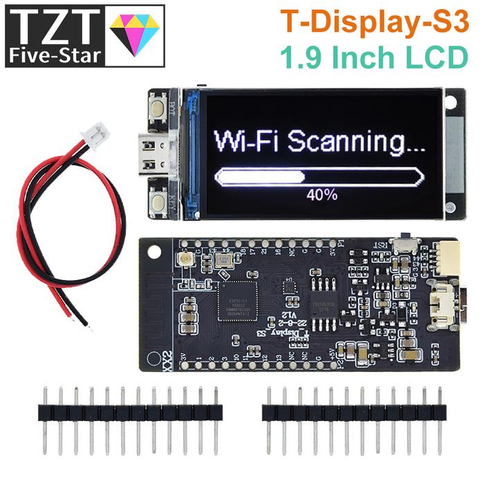 T-Display-S3 ESP32-S3 1.9 inch ST7789 LCD Display Development Board WIFI Bluetooth5.0 Wireless Modul