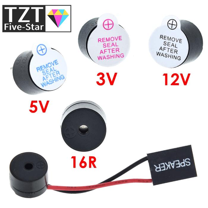 10pcs 3V 5V 12V Active Buzzer Magnetic Long Continous Beep Tone 12*9.5mm New And Original Hjxrhgal F