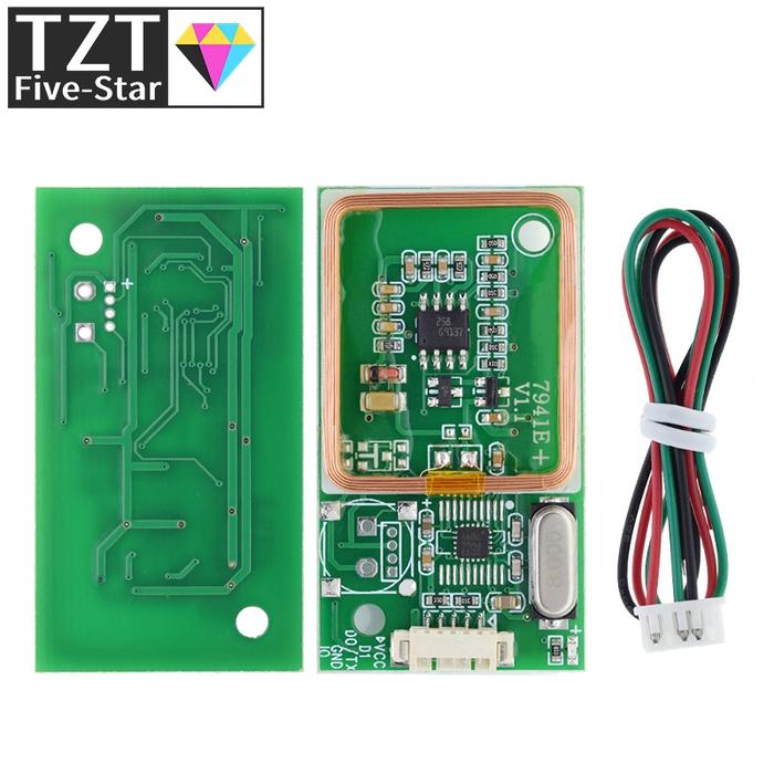 TZT RFID UART Reader Wireless Module 7491E 3Pin 125KHz Card Reading EM4100 8CM DC 5V For IC Card PCB