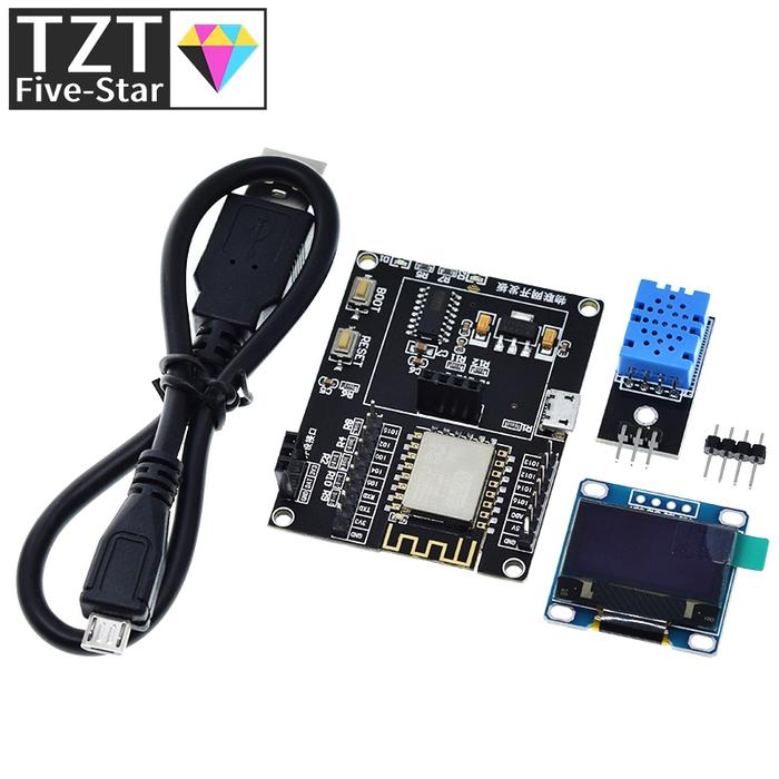 ESP8266 Weather Station DIY Kit IOT Starter Kits for Arduino with 0.96 OLED Display D1 MINI Wireless