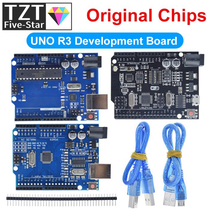 TZT Official UNO R3 ATMEGA16U2 / UNO+WiFi R3 Original ATMEGA328P Chip CH340G For Arduino UNO R3 Deve