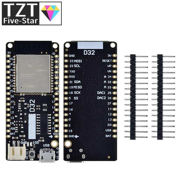 TZT LOLIN D32 V1.0.0 - wifi+bluetooth board based ESP-32 esp32 ESP-WROOM-32 4MB FLASH Arduino MicroP