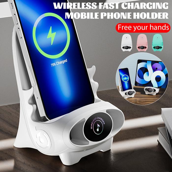 15W Wireless Fast Charging Charger Stand Holder Mobile Phone Desktop Station For IPhone 14 13 Samsun