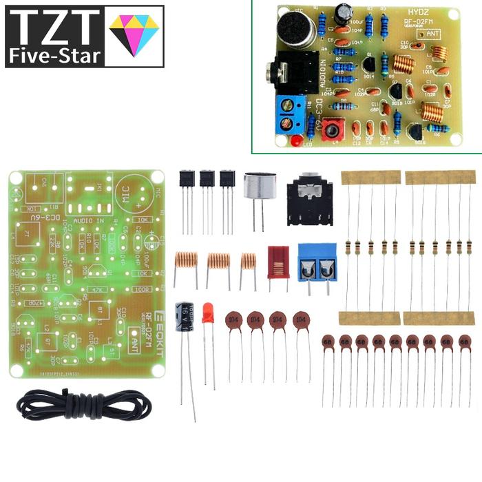 TZT 88-108MHz FM Frequency Modulation Wireless Microphone Module DIY Kits Transmitter Board Parts DC