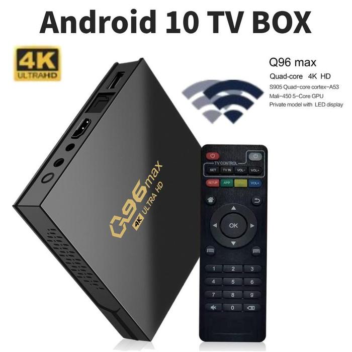 Q96 MAX cheap tv box 8/16GB+128/256GB 4k tv box device RJ45 10M/100M Wifi box android 10 BT Voice Me