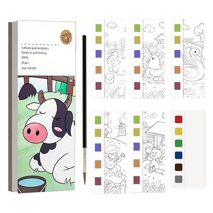 Watercolor Coloring Book Kids Coloring Book For Watercolor Painting Water Color Paint Set For Toddle