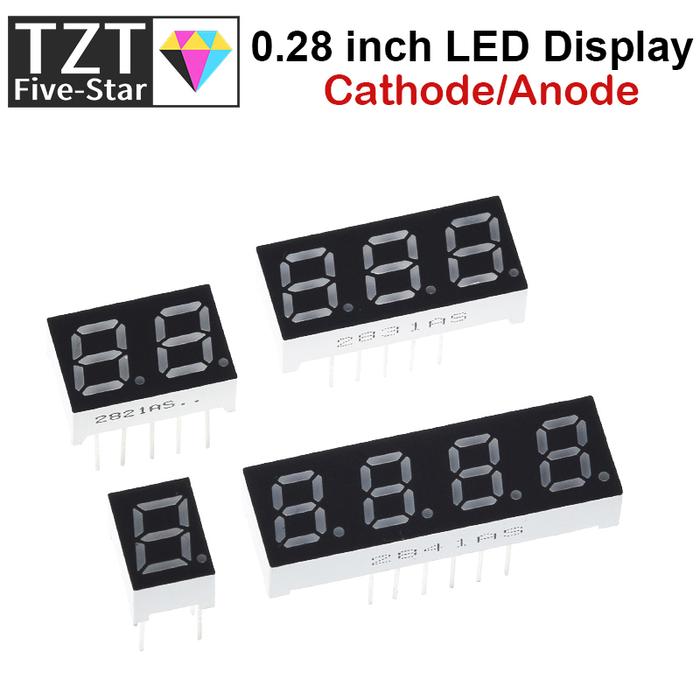 10pcs 0.28 Inch Digital Tube LED Display 1Bit 2Bit 3Bit 4Bit Display Common Anode / Cathode 0.28" 7