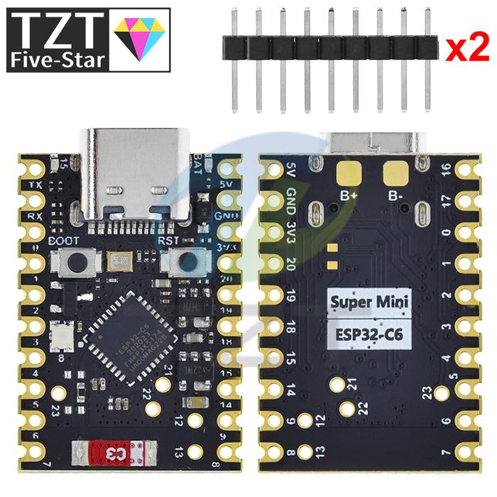 TZT ESP32-C6 SuperMini Development Board Microcontroller Programming Learning Controller Core Board