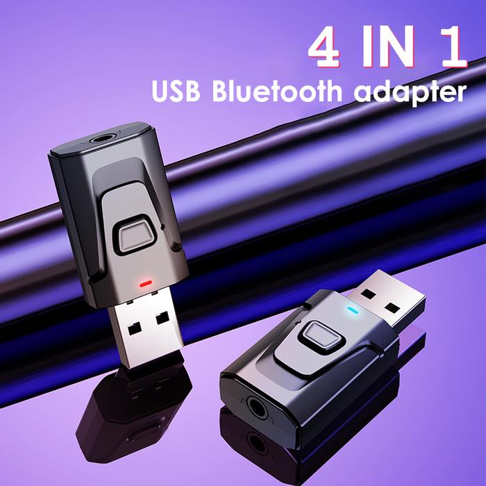 4 In 1 Bluetooth 5.0 Receiver wireless USB Adapter 3.5mm Audio Receiver Transmitter For TV PC Car Mu