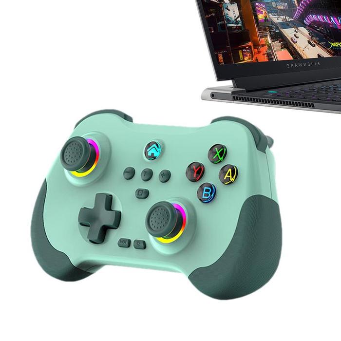 PC Game Controller Wireless Remote Gamepad Adjustable LED Lights Gamepad Dual Vibration Ergonomic Gr