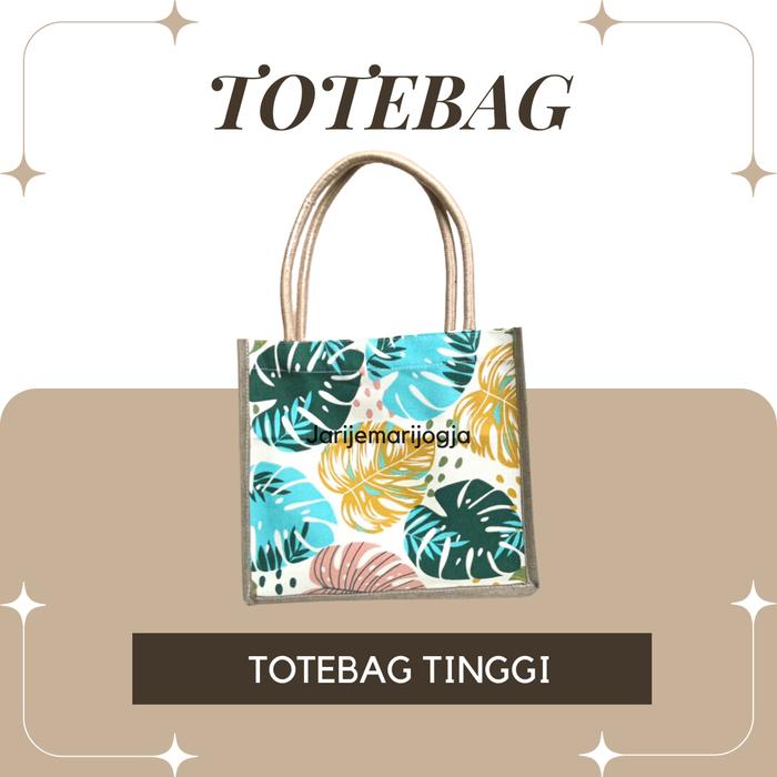 Tas makeup tinggi wanita tali sumbu tas kanvas totebag handbag besar / tas fashion wanita / totebag 