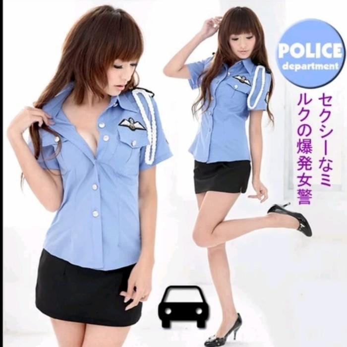 Sexy Lingerie Cosplay Japan Police Polisi Jepang Rok Mini Wanita