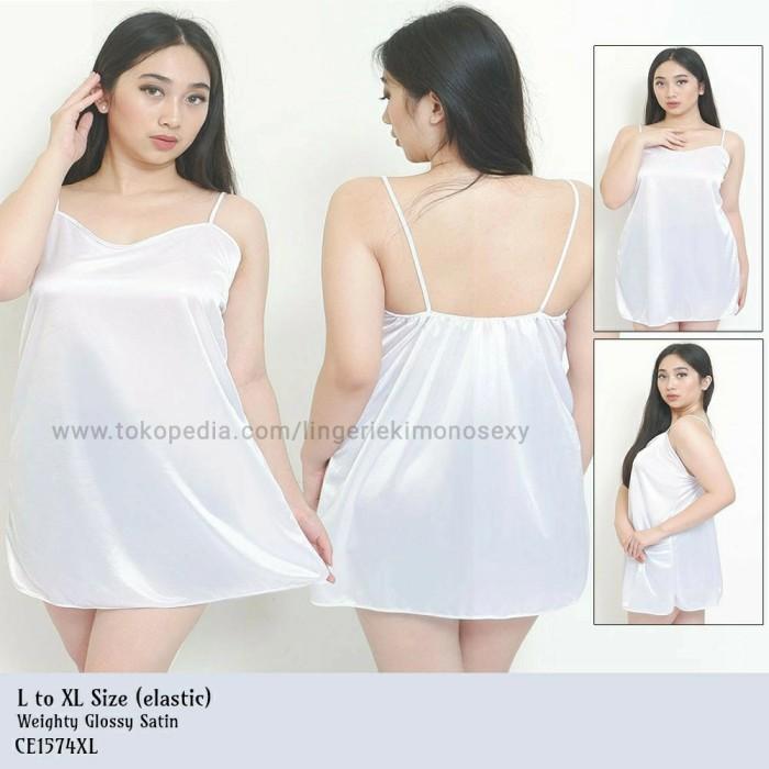 baju tidur dress daster wanita dewasa Sexy hot jumbo big size XL putih