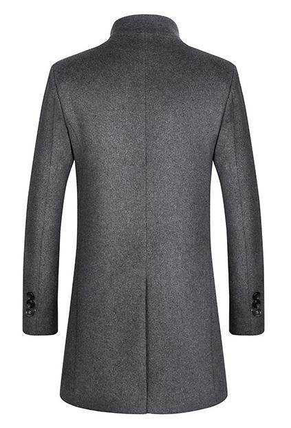Long Coat Men'S Trench Coat Wool Coat Fashion Buckle