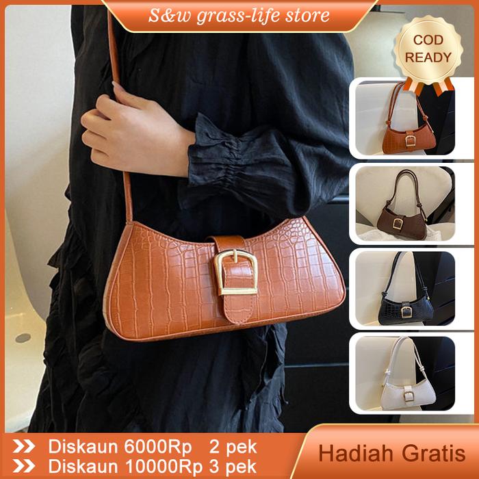【Ready/】Tas Selempang Kulit Wanita/Tas Cewek Mini Shoulder Bag/Tas Selempang Impor Wanita/Tas Bahu M