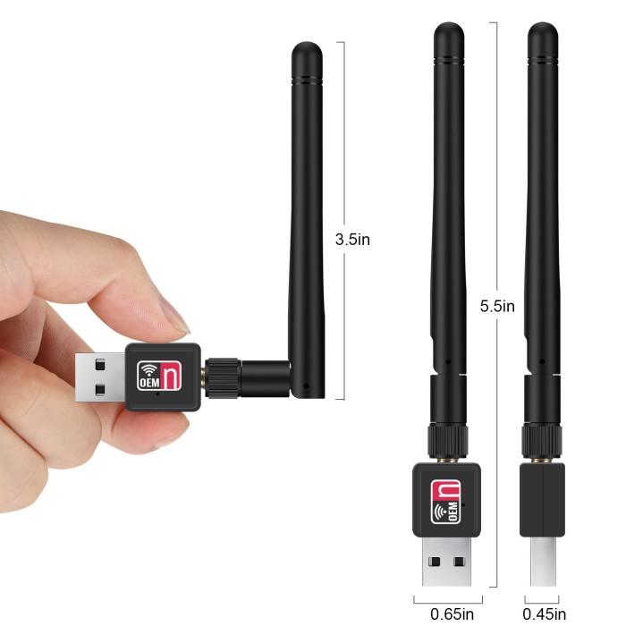 Wifi Receiver Universal Penangkap Sinyal Wifi Komputer PC Dongle USB
