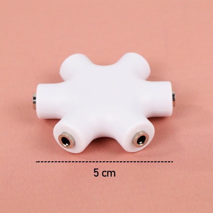 Jack Splitter 6 Cabang Adaptor 3.5mm Jack Audio Sharing Lagu Musik