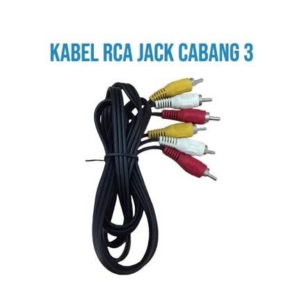 KABEL JACK RCA 3-3 / JACK DVD 3 WARNA KABEL DVD JACK TV AUDIO SPEAKER