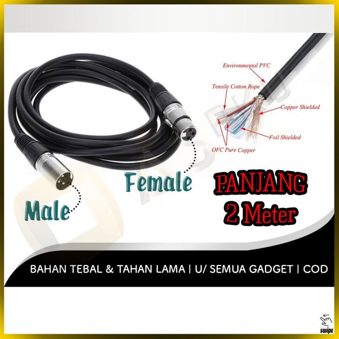 Kabel XLR to XLR Premium Microphone Mik Mic Mikrofon Amplifier Karaoke