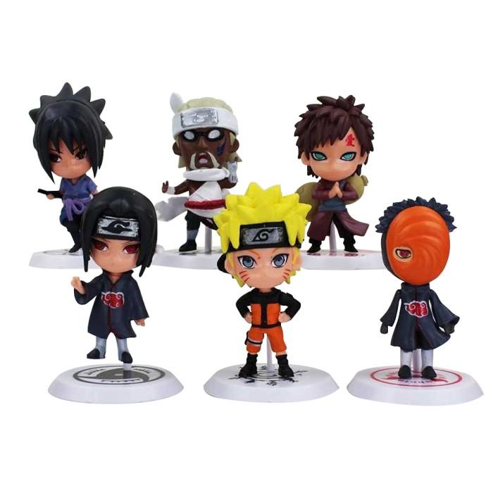 Action Figure Naruto – 6 PCS Karakter Animasi Mainan Pajangan