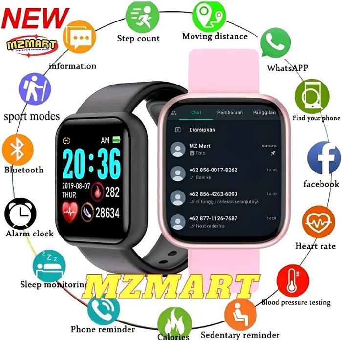 SMARTWATCH ANDROID 4g IP67 Y68 JAM TANGAN PINTAR ANTI AIR PRIA Wanita WHATSAPP SENSOR