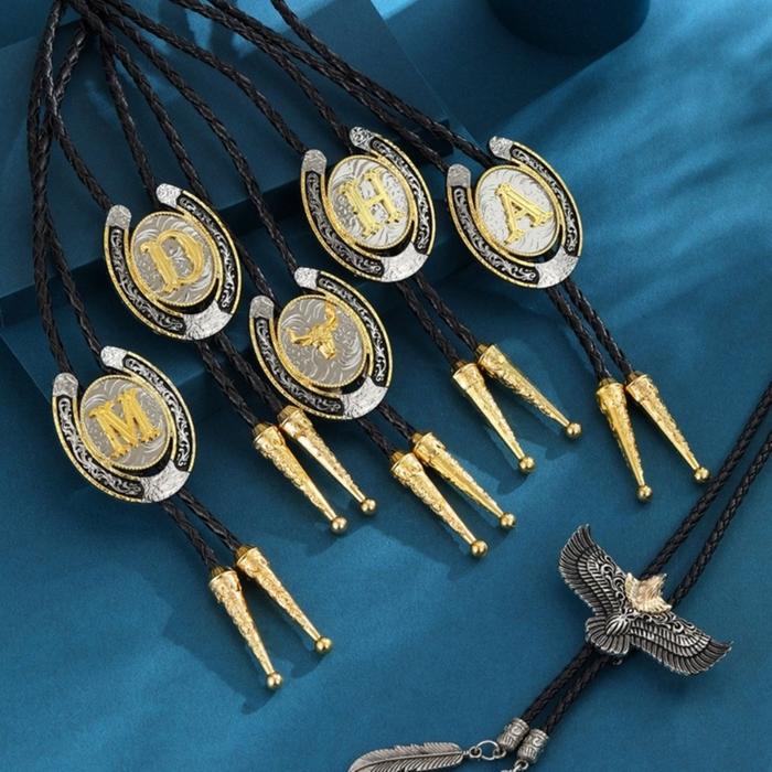 Delicate Deer Head Bolo Tie Cowboy Necktie Western Bolo Tie Carving Charm Bolo Tie Cowboy for Shirt 