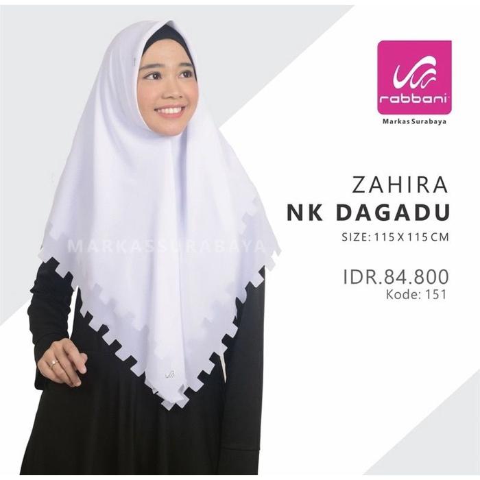 Kerudung Segiempat Zahira Dagadu Solder Kotak Rabbani Ori