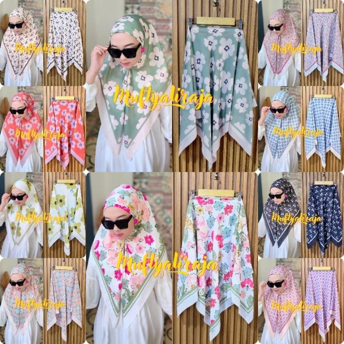 Hijab Kerudung Segiempat Motif Premium Denay Kw Denay Segiempat Hijab Segiempat Denay Polos Kerudung