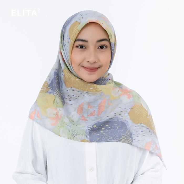 Elita Kerudung Motif Segi Empat Hycon Dobby Double Sifon Kerudung Sequare Hijab Motif