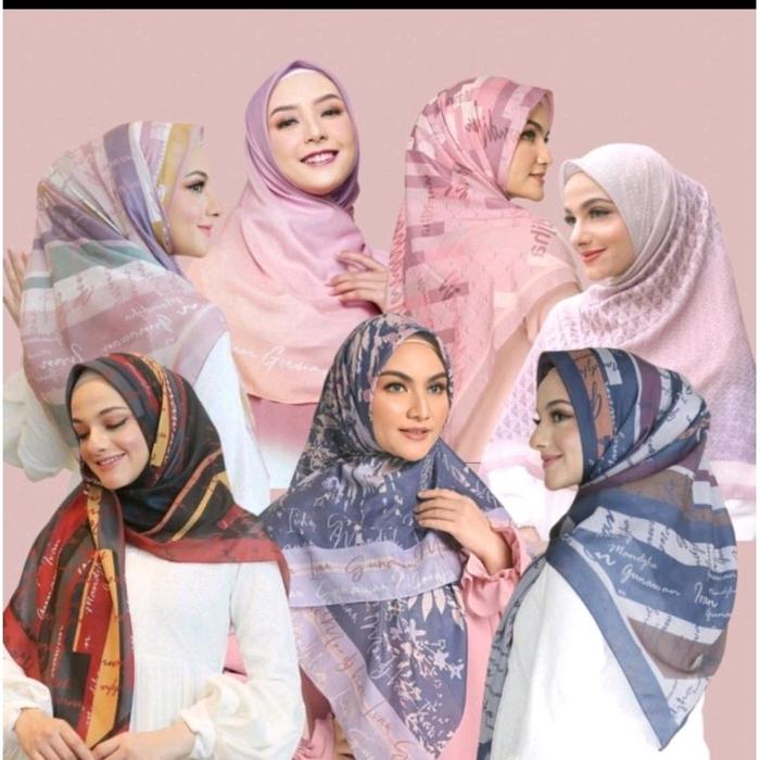(Ivan Gunawan) Hijab Motif Ivan Gunawan Kw / Hijab Segiempat Motif Tulisan Ala Mandhja Ivan Gunawan 