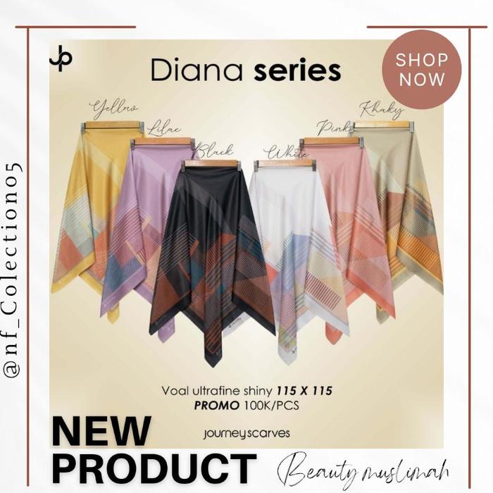 Termurah !!! Diana Scraft By Journey || Hijab Segiempat Terbaru Journey || Hijab Jilbab Kerudung Seg