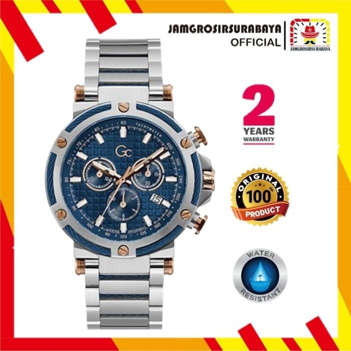 Jam Tangan Pria Guess Collection / GC Y54003G7 Silver Original