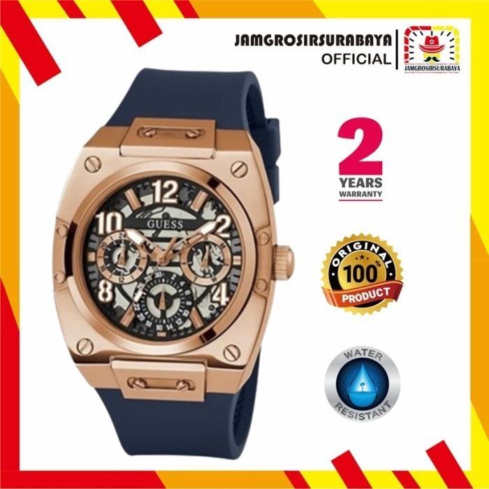 Jam Tangan Pria Guess GW0569G3 Silicone Strap Original