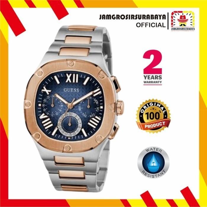 Jam Tangan Pria Guess GW0572G4 Stainless Steel Strap Original