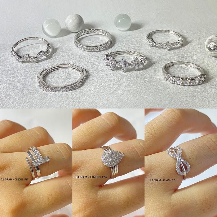 Banyak motif yaa Cincin anak dan dewasa emas putih asli kadar 750 75 17k Love cartie infinity clover