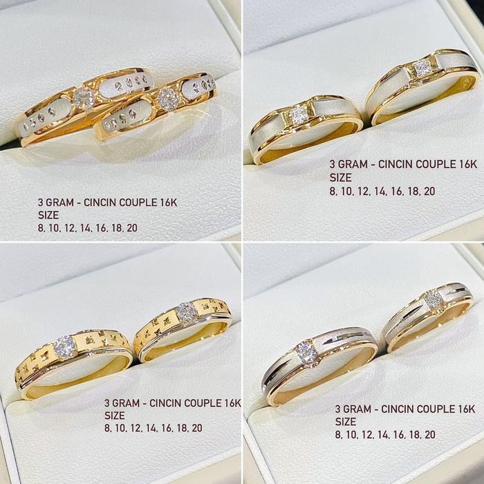 700 Cincin anak dan dewasa emas asli kadar 70% 22 surabaya gold whitegold kuning putih tunangan nika