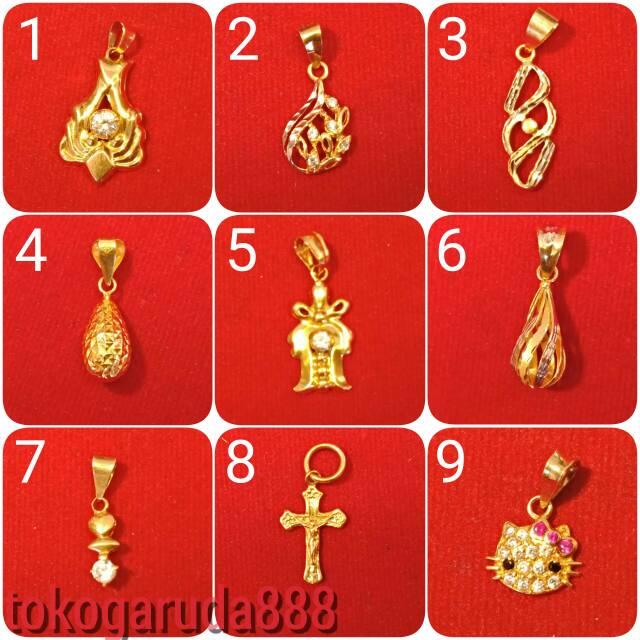 Mainan liontin kalung anak dan dewasa emas asli kadar 700 22 70% 0.7 0.8 g gr gram