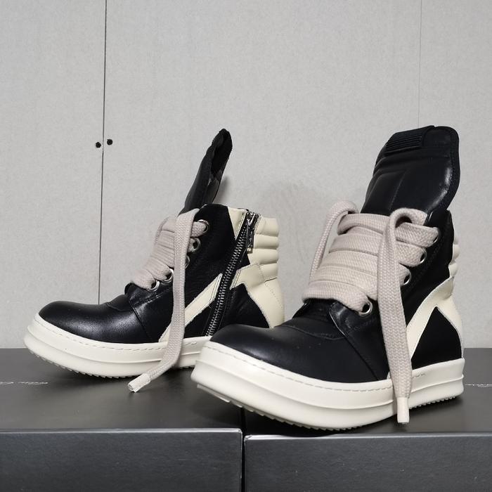 New Rick Boots Men's Sneaker Jumbo Shoeslace Owens Geo Boots Basket