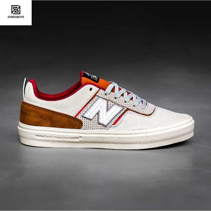 Sepatu Sneaker NB Numeric Jamie Foy 306 Cream Brown Red Termurah